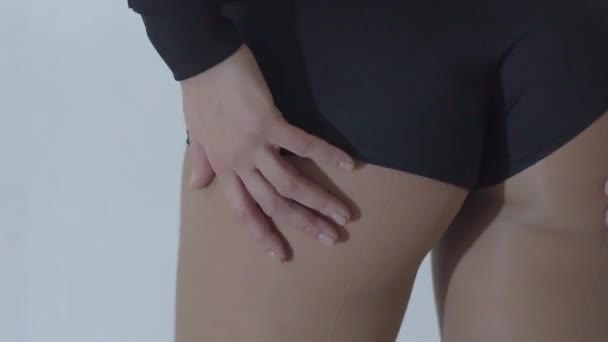 Woman Body Silhouette Dancing Bodysuit — Video