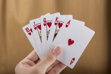 floş royal kartları izole