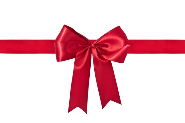 Red Gift Ribbon & Bow — Stock Photo, Image