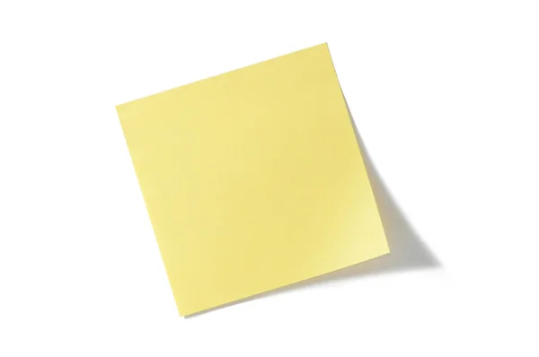 Yellow sticky note isolated — Stock Photo, Image