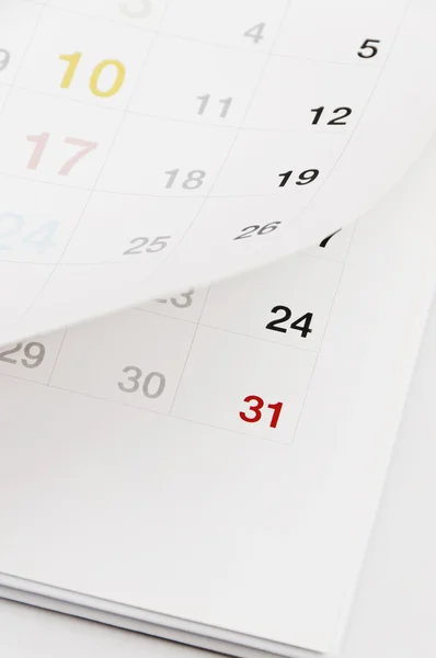 Open Calendar on white background — Stock Photo, Image