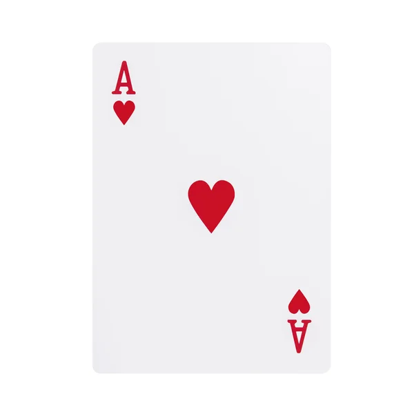 Ace of Hearts carta de baralho. — Fotografia de Stock