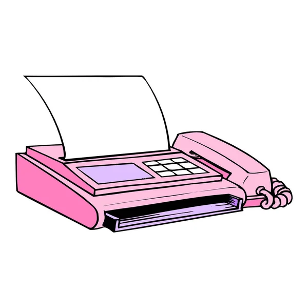 cartoon old time fax machine vector
