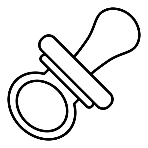 thin line baby pacifier vector