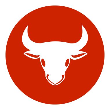 Basit boğa sembolü logo vektörü