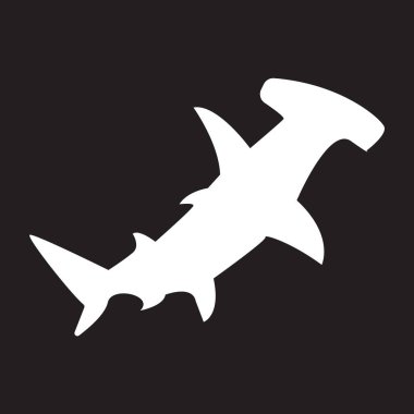 çekiç başlı köpekbalığı silueti vektörü