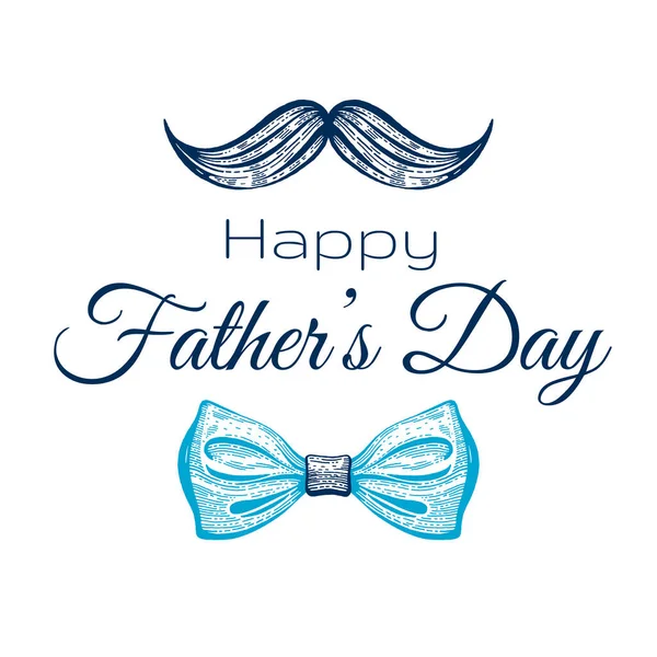 Щасливий День Батька Милий Плакат Краваткою Кращого Тата Крутий Ескізний — стоковий вектор