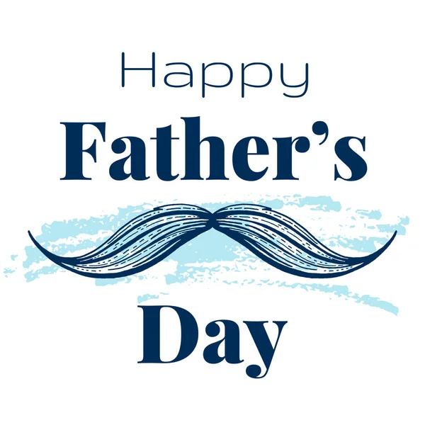 Щасливий День Батька Милий Плакат Вусами Значок Кращого Тата Прохолодний — стоковий вектор
