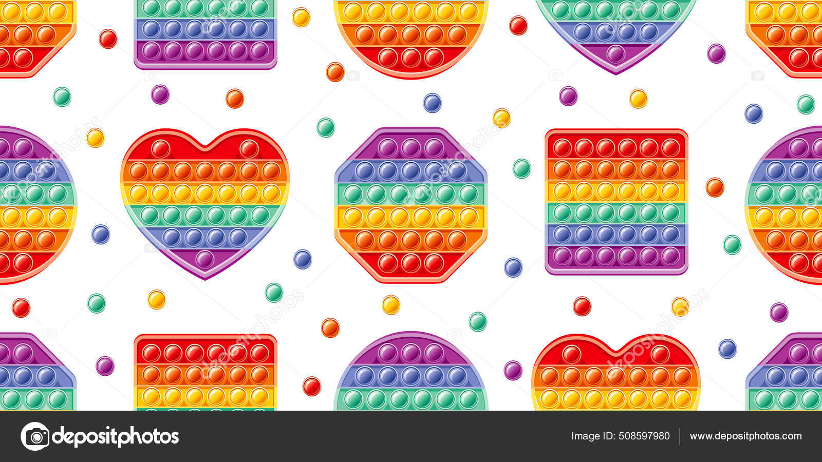 Rainbow Trendy Pop Fidget Toy On Stock Vector (Royalty Free