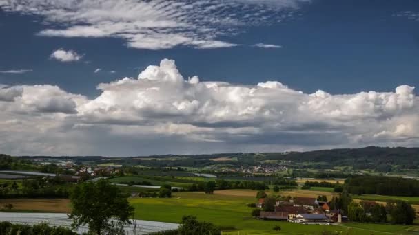 Clouds moving over valley, Timelapse — Stock Video