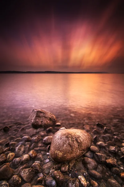 Coucher de soleil sur le lac de Constance, Allemagne — Photo