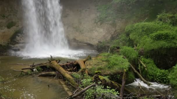 Raw footage - scheidegger wasserfälle, allgäu, süddeutschland, bayern — Stockvideo