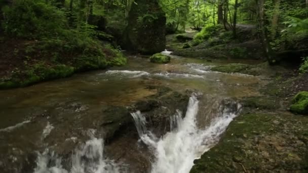 RAW Filmación - Scheidegger Cascadas, Allgaeu, sur de Alemania, Baviera — Vídeo de stock