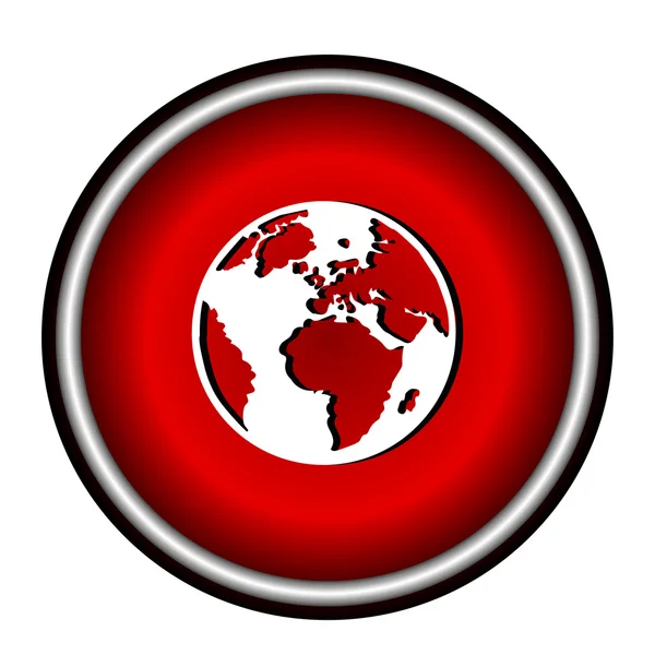 Ícone do mundo no fundo branco — Vetor de Stock