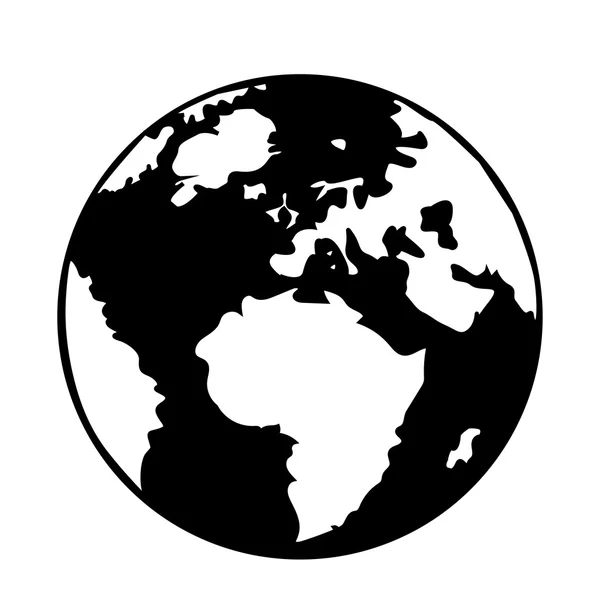 Icona del pianeta Terra vettoriale . — Vettoriale Stock