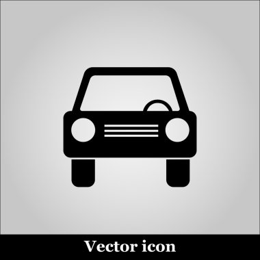 Araba gri arka plan, vektör çizim vektör simgesine