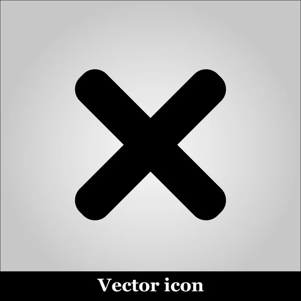 Поперечный знак на сером фоне, векторная иллюстрация — стоковый вектор