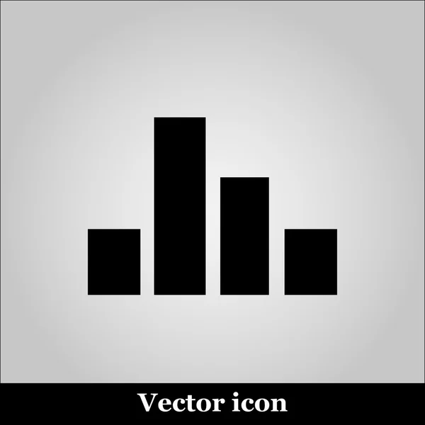 A diagram az ikon szürke háttér, vektor illusztráció — Stock Vector