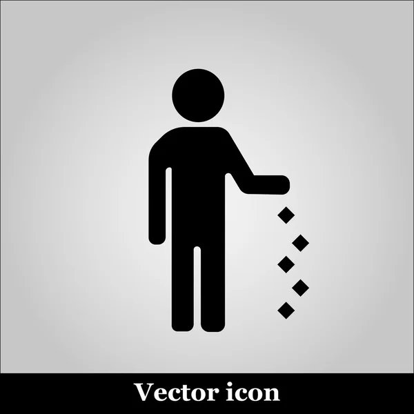 Mantenha o ícone limpo. Não sinal de lixo . — Vetor de Stock