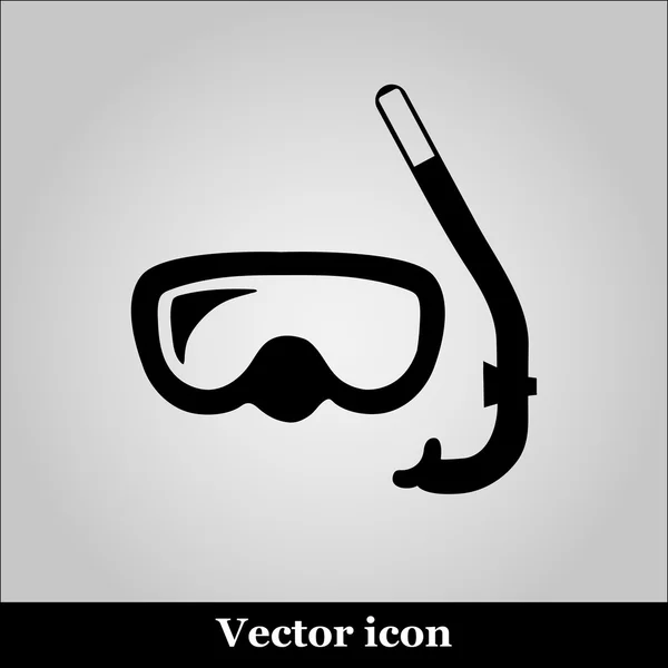 Tauchmasken Icon Vector Illustration auf grauem Hintergrund — Stockvektor