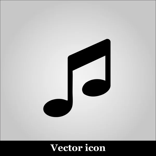 Music notes icon, vector illustration on grey background — Stock Vector