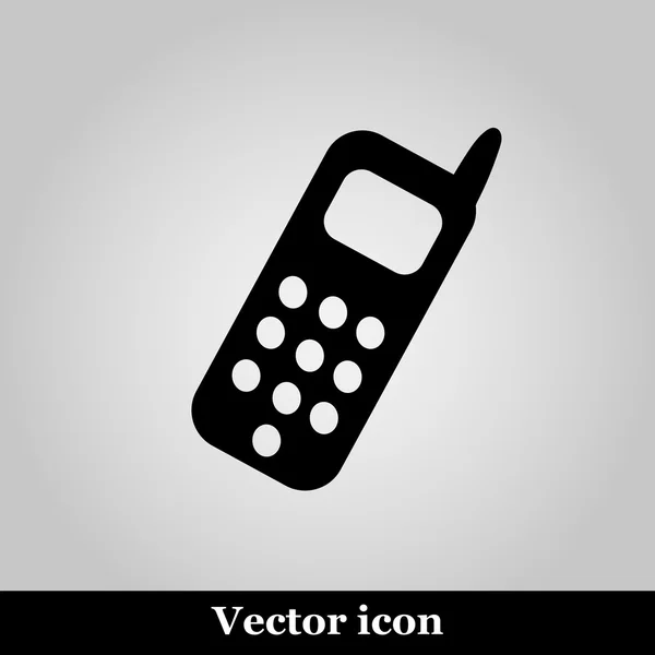 Icono del teléfono inteligente sobre fondo gris, ilustración vectorial — Vector de stock