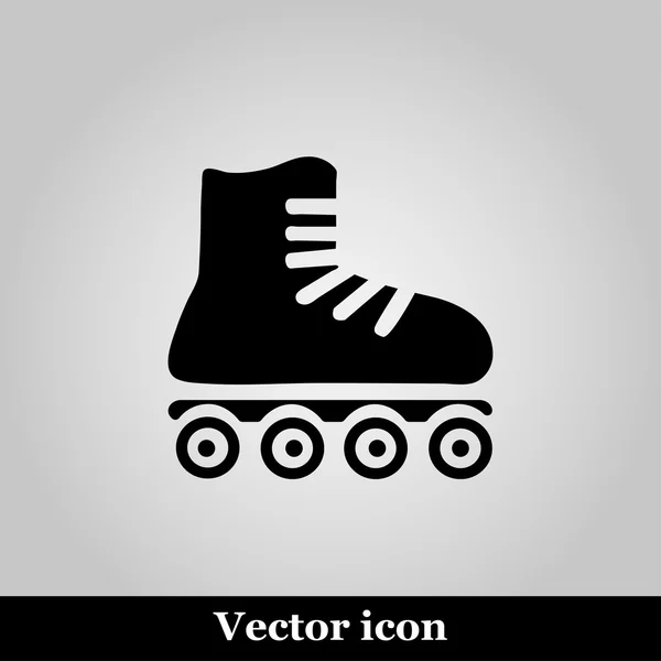 Roller skates sign icon on grey background — Stock Vector