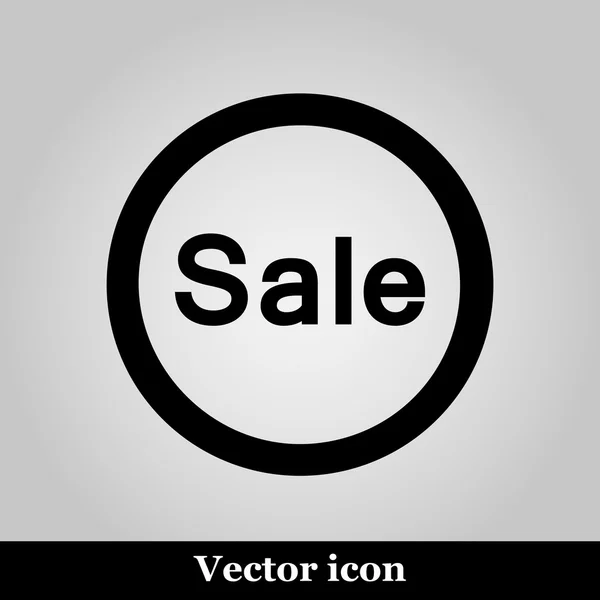 Ícone de venda em fundo cinza, ilustração vetorial — Vetor de Stock