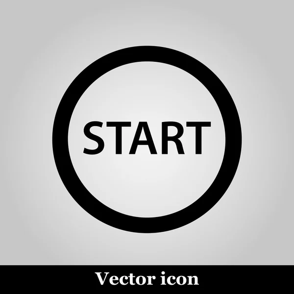 Start-Symbol auf grauem Hintergrund, Vektorabbildung — Stockvektor