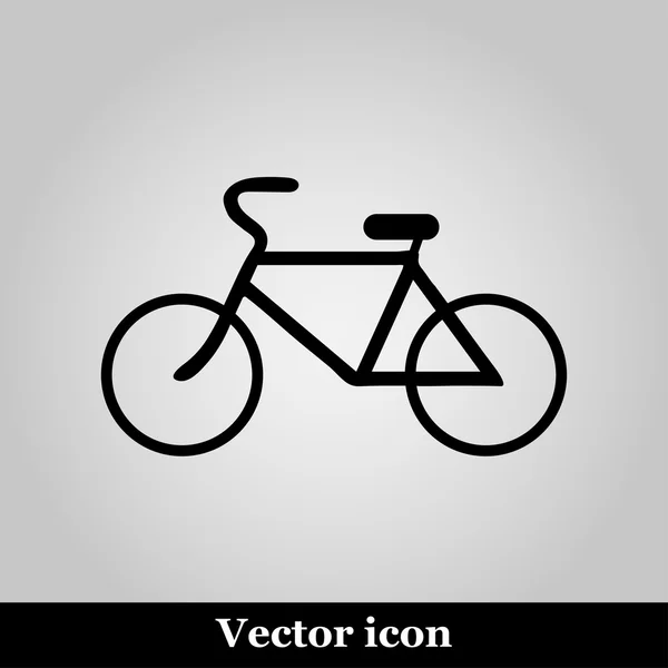 Ícone de bicicleta em fundo cinza, ilustração vetorial . — Vetor de Stock