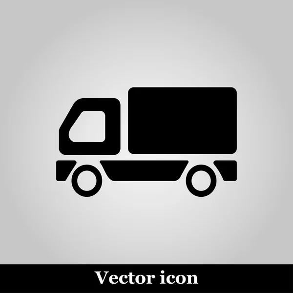 Icono de carro Vector Ilustración sobre fondo gris — Vector de stock