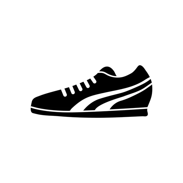 Icône de chaussure de course sur fond. Illustration vectorielle — Image vectorielle
