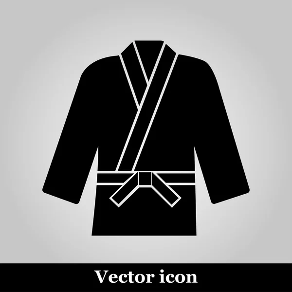 Icono de traje de karate, ilustración vectorial sobre fondo — Vector de stock