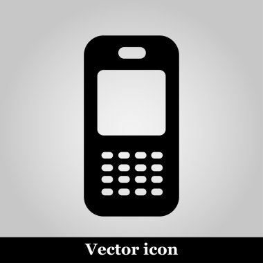 Telefon simgesini, vektör illüstrasyon izole arka plan üzerinde