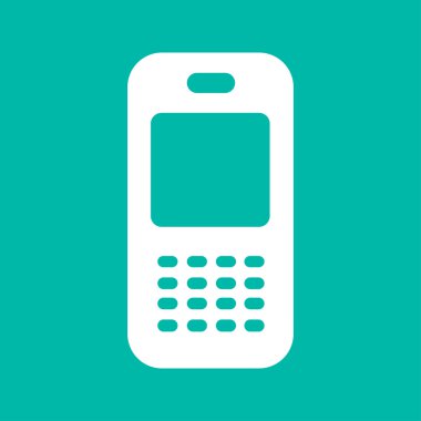Telefon simgesini, vektör illüstrasyon izole arka plan üzerinde