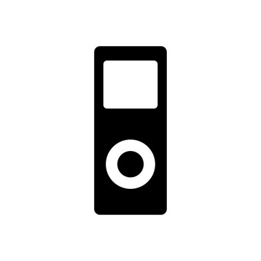 Taşınabilir kitle iletişim araçları oyuncu simgesi, düz tasarım stili