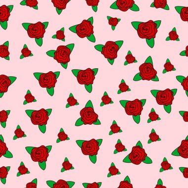 Küçük çiçek gül çiçek Tekstil tasarım