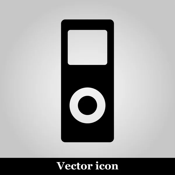 Icono de reproductor multimedia portátil, estilo de diseño plano — Vector de stock