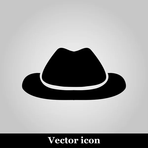 Hoed pictogram, vector iluustration geïsoleerd op achtergrond — Stockvector