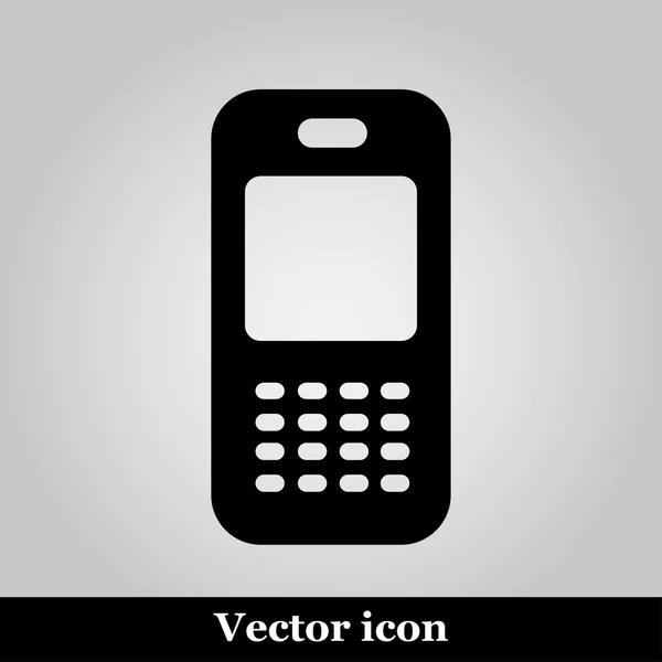 Icono del teléfono, ilustración vectorial aislada sobre fondo — Vector de stock
