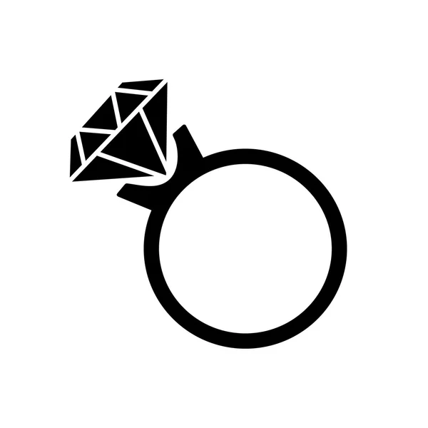 Icono de anillo aislado en el fondo, ilustración vectorial — Archivo Imágenes Vectoriales