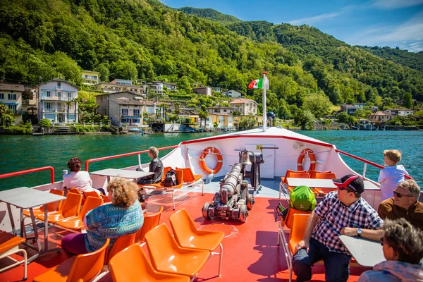 Lake Lugano tekne turu — Stok fotoğraf