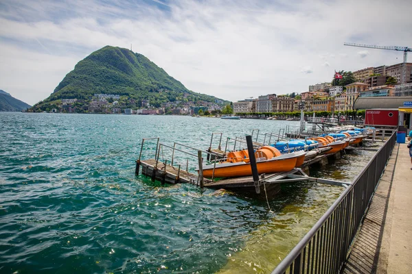 Boottocht meer van Lugano — Stockfoto