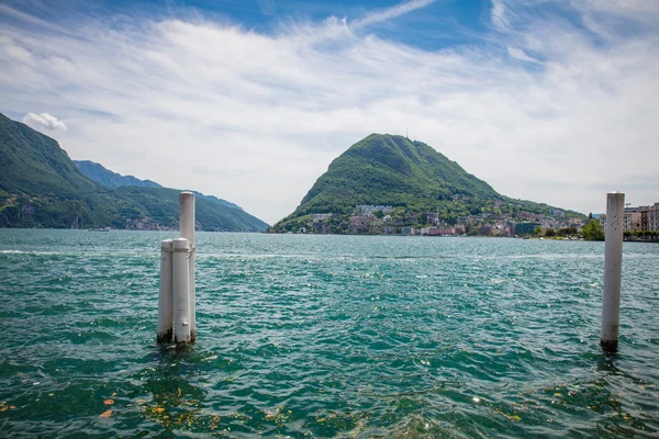 Boottocht meer van Lugano — Stockfoto