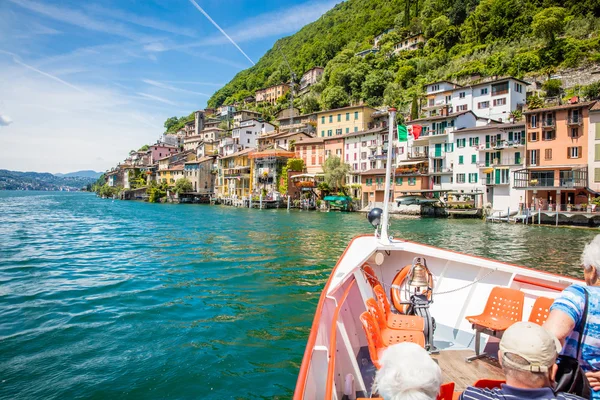 Lake Lugano tekne turu — Stok fotoğraf