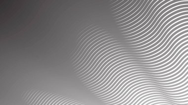 Modern Minimalist Akışkan Vektör Tasarımlı Gri Dalga Çizgisi Soyut Arkaplanı