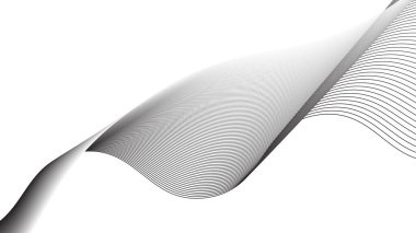 Modern Minimalist Akışkan Vektör Tasarımlı Gri Dalga Çizgisi Soyut Arkaplanı