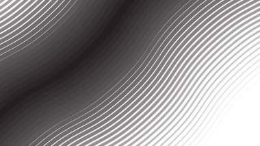 Modern Minimalist Akışkan Vektör Tasarımlı Gri Dalga Çizgisi Soyut Arkaplanı