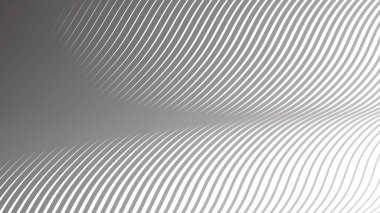 Modern Minimalist Akışkan Vektör Tasarımlı Gri Dalga Çizgisi Soyut Arkaplanı