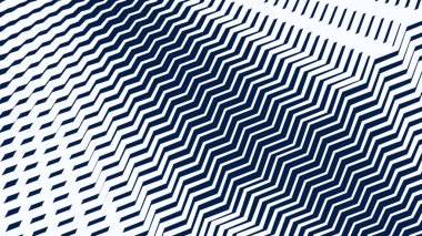 Modern Dinamik Geometrik Desen Tasarımı ile Mavi ve Beyaz Zigzag Çizgili Soyut Arkaplan